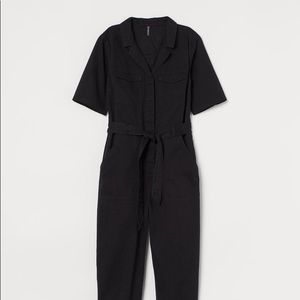 Black H&M Cotton Utility Jumpsuit size M